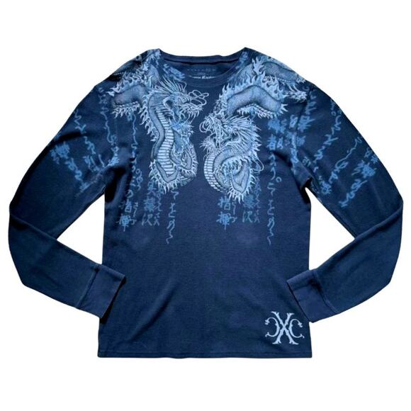 Xterme Couture Blue/Gray Long-Sleeve Top | Size 2XL - Picture 1 of 4